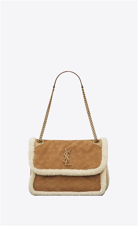 yves saint laurent shearling bag|ysl medium shoulder bag.